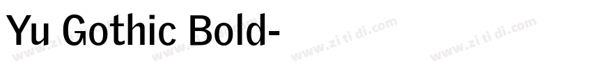 Yu Gothic Bold字体转换